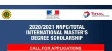 NNPC/Total International Master’s Degree Scholarship 2021/2022 (Fully-Funded to France)